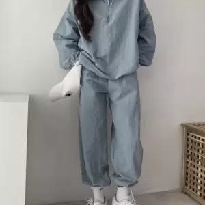 여성 데일리 반집업 봄 여름 가을 무지 디자인 LWFG84Q9 세트 트레이닝복