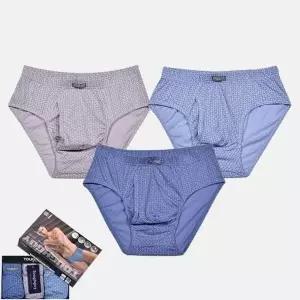 [하프클럽/셀러허브_여성트랜드패션]3D입체패턴 남성 순면 으 삼각팬티 3매0