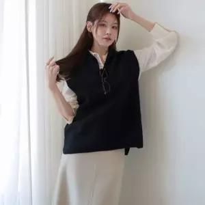 [르포엠]테르아 울 블렌딩 니트베스트+블라우스