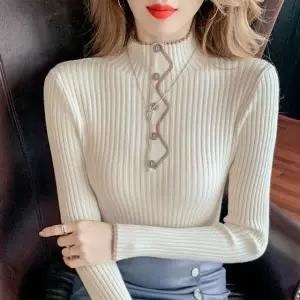 바니드 여성의류 겨울쫄티 반목 하이넥 예쁜 이너티셔츠 슬림핏 데일리룩 0484