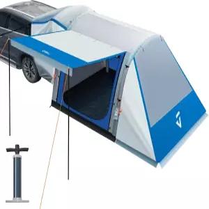 JOYTUTUS 펌프 2.0이 장착된 인플레이션식 SUV 텐트 30 더 넓은 공간 6인 가족 캠핑용 간편 설치 차량