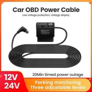 차량용 블랙박스 DVR 12-24V 하드와이어 케이블 키트 OBD 스텝다운 라인 타입-C 인터페이스 충전기 저전압