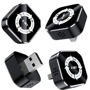4in1 카락 신형 업그레이드 카플레이 어댑터 무선 안드로이드 오토 미러링크 스마트 미니 소형 AI 박스 USB