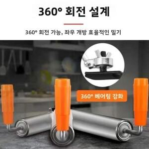 식품 등급 스테인리스 스틸 롤링 핀 반자동 반죽 롤러 만두피 만들기용 논스틱 주방 도구