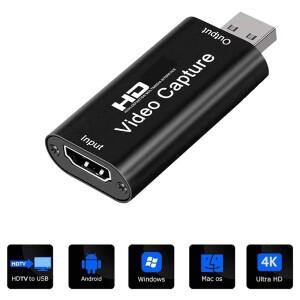 비디오 캡처 카드 출력 1080P 입력 30Hz 30fps HDMI 호환 라이브 스트리밍 PS4 XBOX 휴대폰 핸드폰 게임용