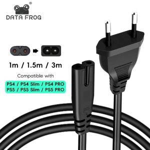 DATA FROG 삼성호환 TV PS5 Xbox 용 EU 전원 코드 스피커 모니터 프린터 컴퓨터 노트북 AC 플매트 카펫 러