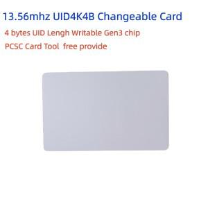 NFC S70 4k 메모리 UID 0 블록 4바이트 GEN3 재기록 가능 RFID 카드 13.56MHz 쓰기 키 태그 토큰 복사 복제