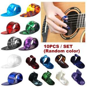10pcs 셀룰로이드 기타 손가락 추천 엄지/인덱스 크기 Fingerstyle Protector Anti-Slip 디자인베이스 어쿠