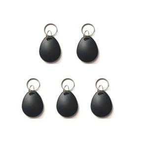 5/10Pcs 블랙 RFID 125KHz EM4305 T5577 방수 빈 키 링 태그 복사 쓰기 가능 재기록 Keyfobs 카드 고속