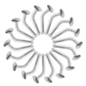50Pcs 팔레트 랙 맥세이프 드롭 핀 아연 도금 스틸 L자형 볼트 창고 선반 헤비 듀티 액세서리