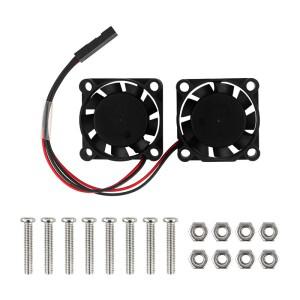 라즈베리 파이호환 듀얼 냉각 팬 모듈 5V GPIO 전원 브러시리스 25x25x7mm 4B 3B+ 케이스