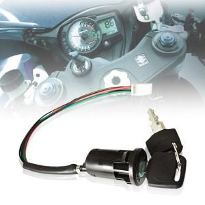 ATV Ignition Switch Key With Wire & Lock for Most Quad Dirt Bikes 50cc/70cc/110cc/125cc/150cc/250cc