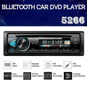PolarLander 1 Din 자동차 MP3 SD/AUX/USB 무선 원격 제어 블루투스 24V 충전기, 핸즈프리 DVD CD 플레이어