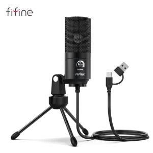 스탠딩마이크 게인 노브 FIFINE 노트북 마이크 스튜디오 해설 윈도우 금속 콘덴서 USB 팟캐스팅 음성 K669용