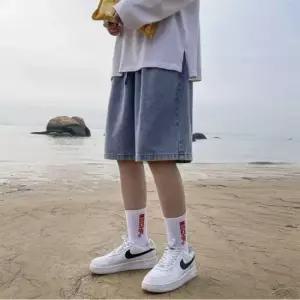 스터닝팩토리 와이드 5부 청바지 데님 반바지 팬츠 버뮤다 버뮤다바지 청바지 남자청바지 데님반바지