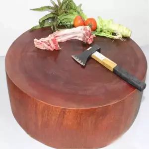 통 원목 도마 수제 컷팅 보드 정육 목재 업소용 특대형 직경45x두께15cm
