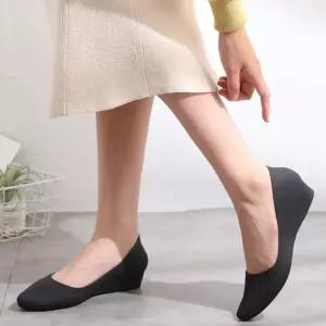 쿨샵 여성 로우 3CM 웨지힐 방수효과 셔링핏 미들힐