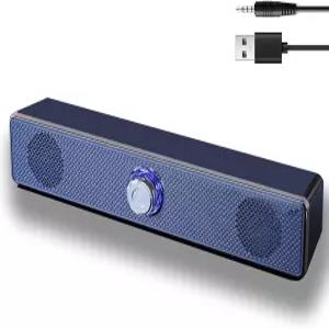 컴퓨터 스피커 PC 데스크탑용 스테레오 사운드 지원 유선 USB 전원 사운드바 n-Play 3.5mm 잭
