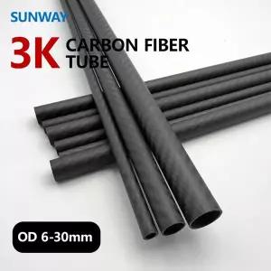 호환  3K 탄소 섬유 튜브 500mm 무광택 외경 6mm-30mm 파이프 RC 드론 쿼드콥터 DIY 모델 비행기 부품용