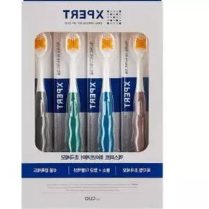 크리오 클리오 엑스퍼트 화이트케어 칫솔 4입 치석 케어 불소모 유아컵 zu48108