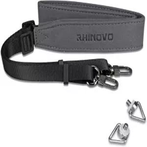 Rhinovo DJI RC 2 랜야드 넥 스트랩 - 스크래치 방지 304 스테인리스 스틸 클립 프리미엄 마이크로화이버