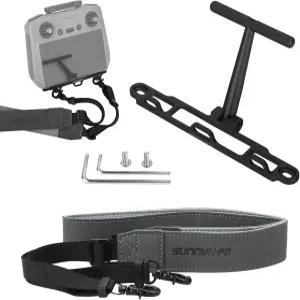 DJI RC/RC2 컨트롤러용 랜야드가 달린 시뉴티아 핸드헬드 스탠드 마운트 블랙 Mini 5 Pro / 4 Air 3s Flip