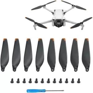 DJI Mini 3 드론과 호환되는 프로펠러 블레이드 저소음 고탄력 교체용 고가시성 나사와 드라이버가 포함된