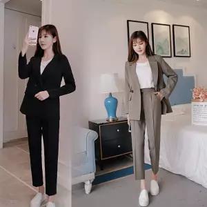 여성 정장 세트 자켓 여자 오피스룩 투피스 봄 바지 여성의류 가을 슬랙스 정장