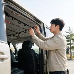 (종류 1개입)낚시로드 거치대 트렁크 보관줄 고정밴드 로드걸이 낚시용품 자동차