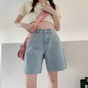여성 여름 5부 청바지 연청 데님팬츠 반바 개강 코디