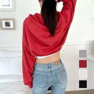 스트릿패션 유니크한 여자 크롭 후드집업 얇은 라이더
