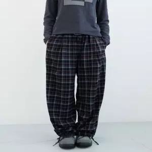 엔조 블루스 클래식 체크 투웨이 밴딩 팬츠 Purple Check