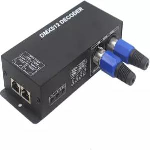JoyLIT DMX512 LED 디코더 컨트롤러 4채널 4X4A 192W 디지털 디스플레이 DC 12V-24V RGBW 5050 3528 스트립