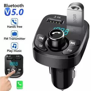 차량용 충전기 FM 트랜스미터 블루투스 오디오 듀얼 USB MP3 플레이어 오토라디오 핸즈프리 3.1A 고속