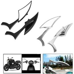 Harley Dyna Street Bob Cruiser Chopper용 검정색 바이크 오토바이 범용 후면 거울