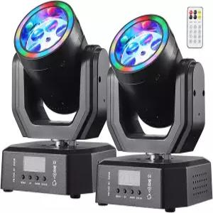 미니 무빙 헤드 라이트 30W 컴팩트 리드 DJ 스테이지 헤일로 효과 리모컨/DMX512 웨딩 파티 디스코 클럽