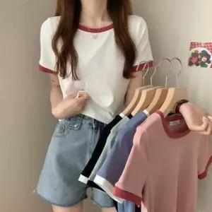 크롭티 라인 배색