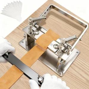 가죽 스키버 기계 손잡이가 있는 스플리터 벨트 지갑 가방 및 DIY 공예용 도구 폭 3인치 알루미늄 합금
