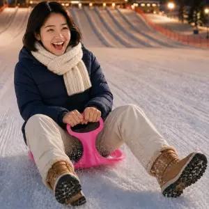 겨울놀이 눈썰매 레저 엉덩이를 안정적으로 받쳐주는 휴대용 슬레드