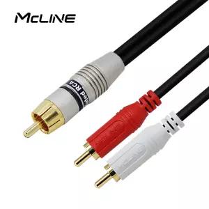 맥라인 MC-HA38 RCA-2RCA 확장 Y 연결선 3m 서브우퍼 스피커 앰프 음향 오디오 케이블