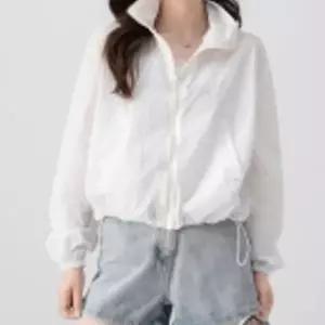 여성 집업 바람막이 루즈핏 캐주얼 오버핏 여성 스트링 바람막이 데일리 초경량 스포츠 간절기 아우터