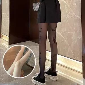 [데이러브]스타킹 망사 반스타킹 발목 무릎 니삭스 팬티스타킹 자수 타이즈 장미 화이트 블랙 시스루 포인