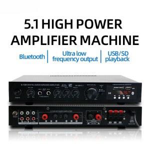 AV-369BT 블루투스 5.1 사운드 스피커 앰프 스테레오 오디오 앰프 리시버 6채널 홈시어터 오디오 스테레오 시스템 구성 요소