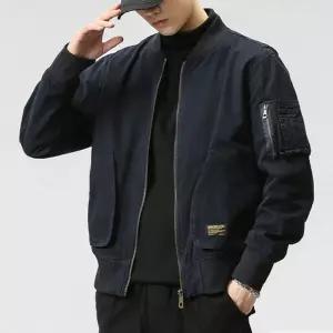 남자 간절기 봄 가을 오버핏 항공점퍼 블루종 바람막이 자켓 아우터 J7