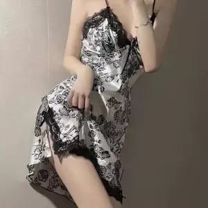여성 슬립 캡내장 원피스 잠옷 레이스 나시 드레스 파자마 홈웨어 55454