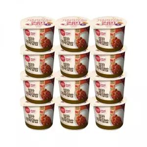 매장정품 CJCHEILJEDANG 햇반 컵반 컵밥 철판제육덮밥 256g x12개