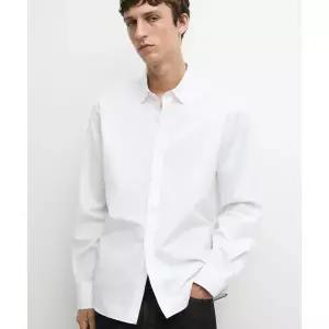 매장정품 MASSIMO DUTTI 100% 코튼 레귤러 핏 포플린 셔츠