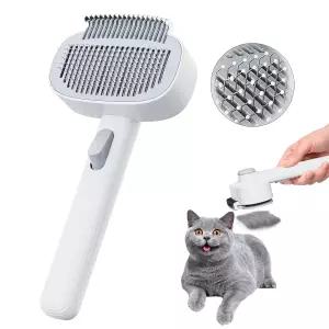LGYJQTCMG 2-in-1 반려견 및 고양이 털 제거 용품용 반려동물 탈장 브러시 빗 길고 짧은 마사지 그루밍