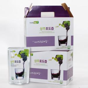상주 팔음산 포도즙 100% 원액주스 저온착즙주스 110ml 50팩 x 2박스