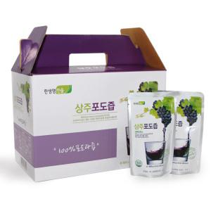상주 팔음산 포도즙 100% 원액주스 저온착즙주스 110ml 50팩 x 1박스